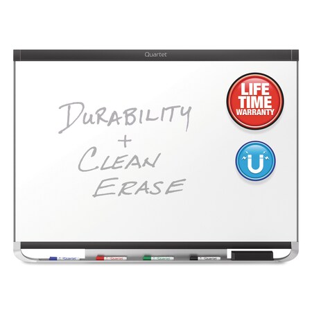 Quartet Prestige 2 DuraMax Magnetic Porcelain Whiteboard, 48 x 36, Graphite Frame P554GP2